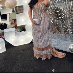 Elegant Sequin Evening Gown